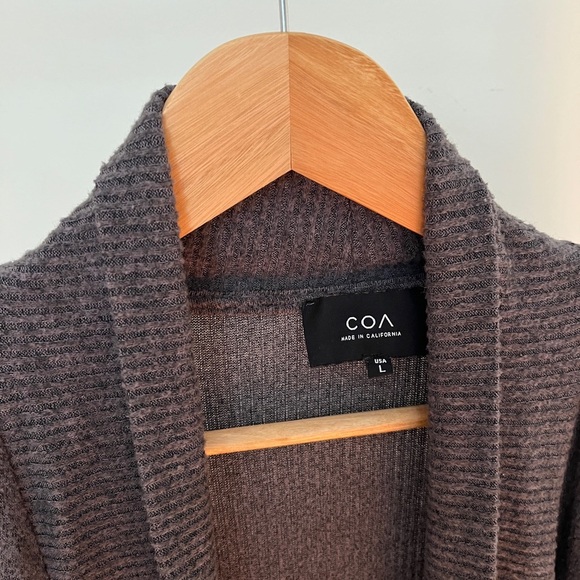 COA by Anthropologie Open Gray Knit Cardigan - Picture 2 of 5